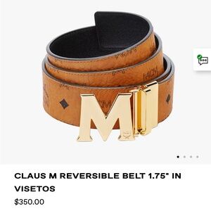 MCM Gold and Tan Belt